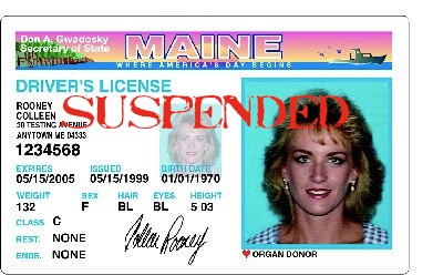 How do you check the suspension status of a driver's license?